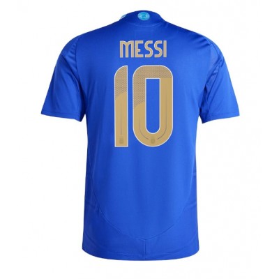 Moški Nogometni dresi Argentina Lionel Messi #10 Gostujoči Copa America 2024 Kratek Rokav Moški Nogometni dresi Argentina Lionel Messi #10 Gostujoči Copa America 2024 Kratek Rokav